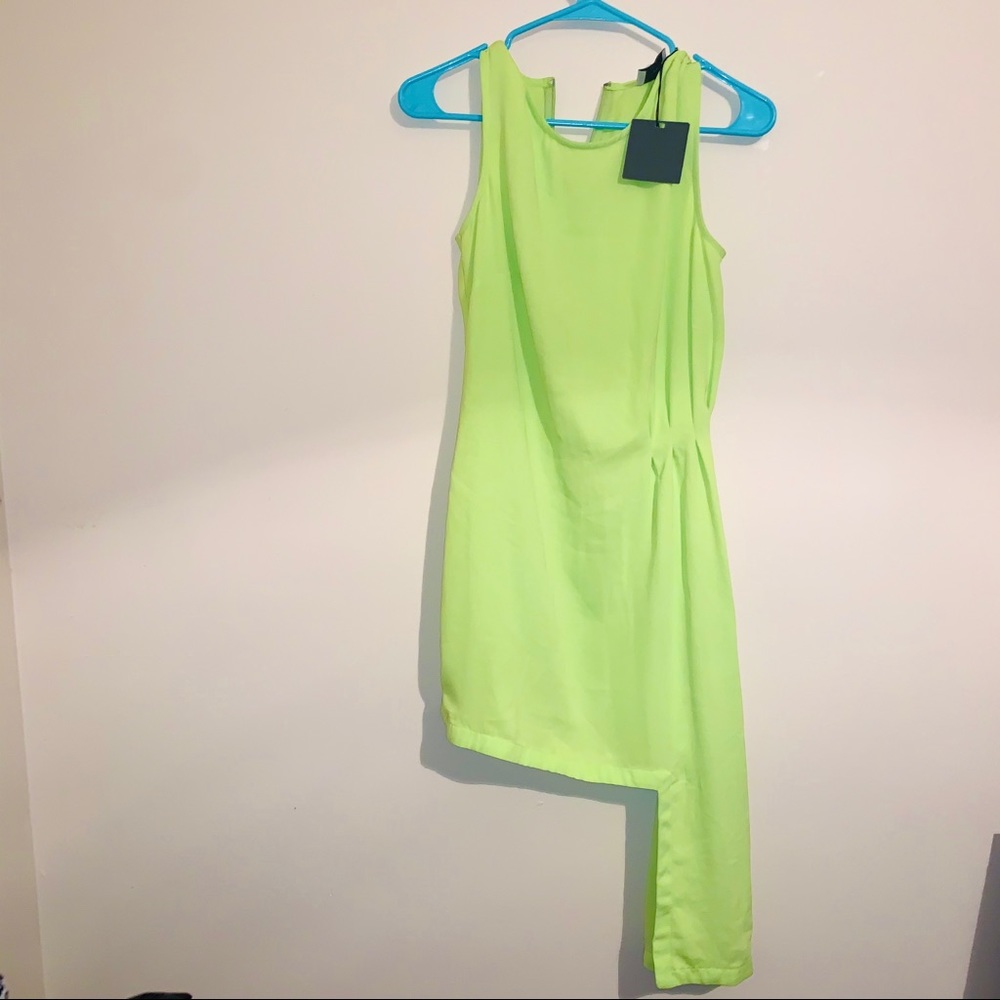 NWT ASOS Petite Neon Green Dress